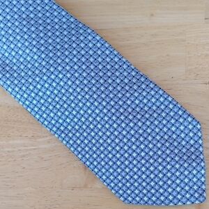 Bettini Classic Blue and White Checkered Men's Tie
